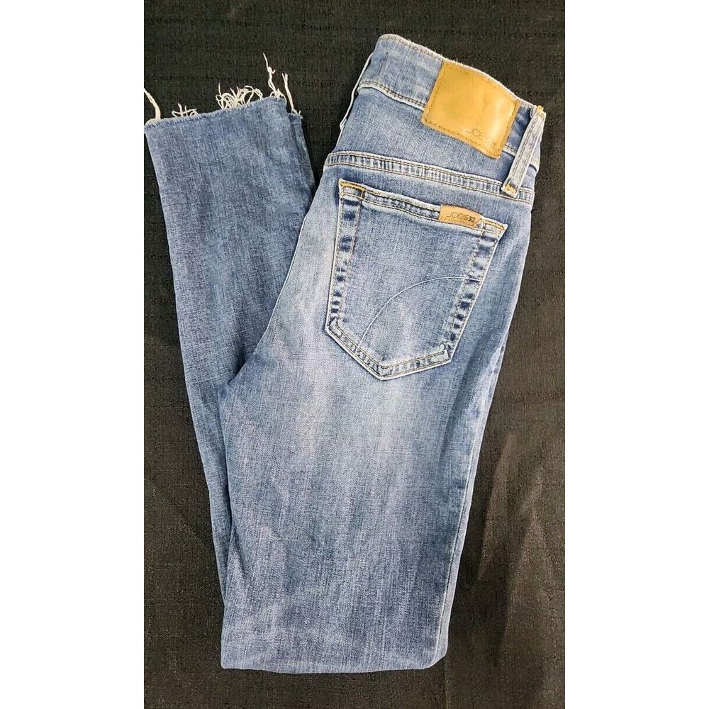 Joe's Jeans Icon Mid‎ Rise Skinny Ankle Distressed Raw Hem 25